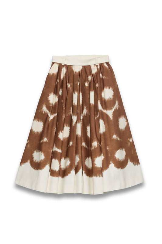 Printed Canvas Skirt