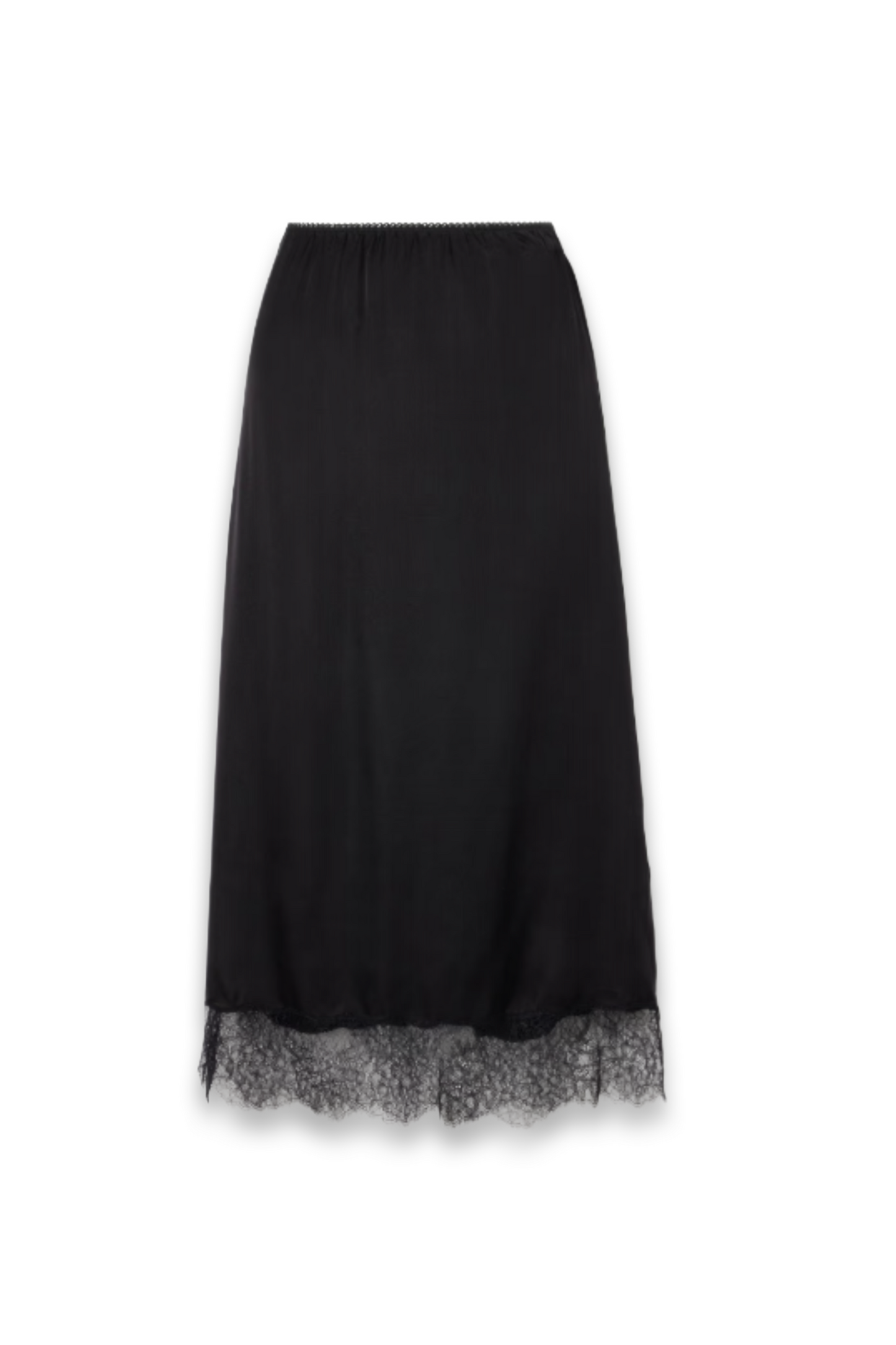 Shelby Lace-trimmed Silk Blend Midi Skirt
