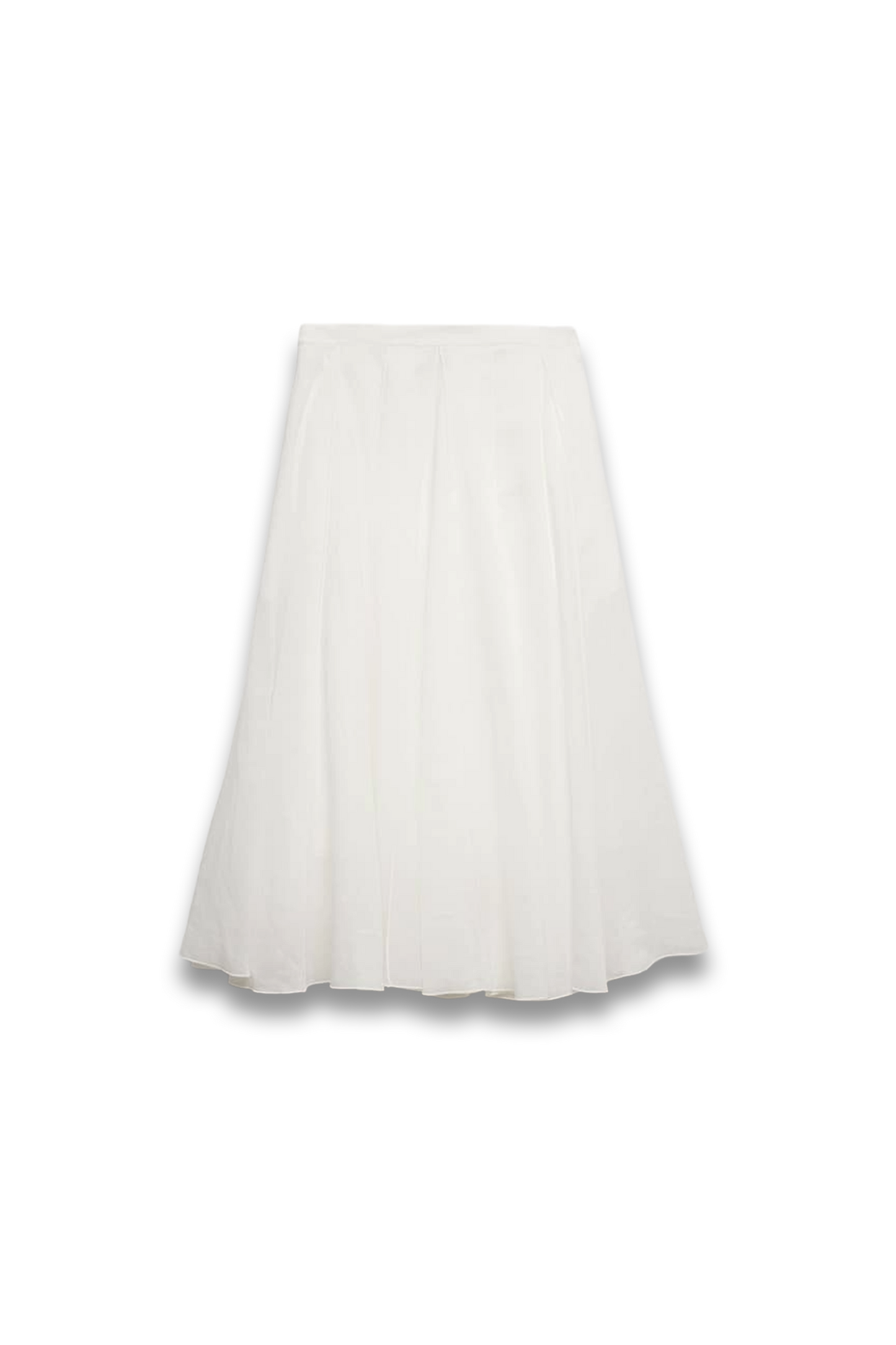Pure Ramie Godet Midi Skirt