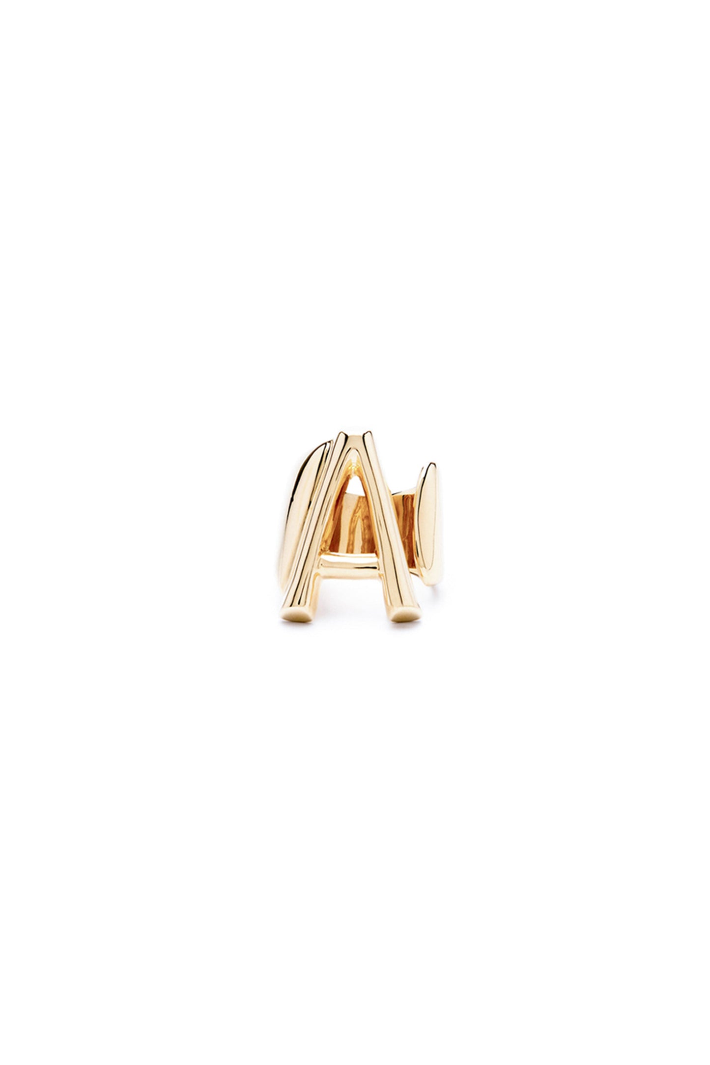 Gold Mini Alphabet Letter Ring