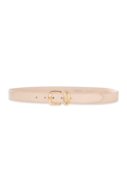 Champagne & Gold Mousse Leather Belt