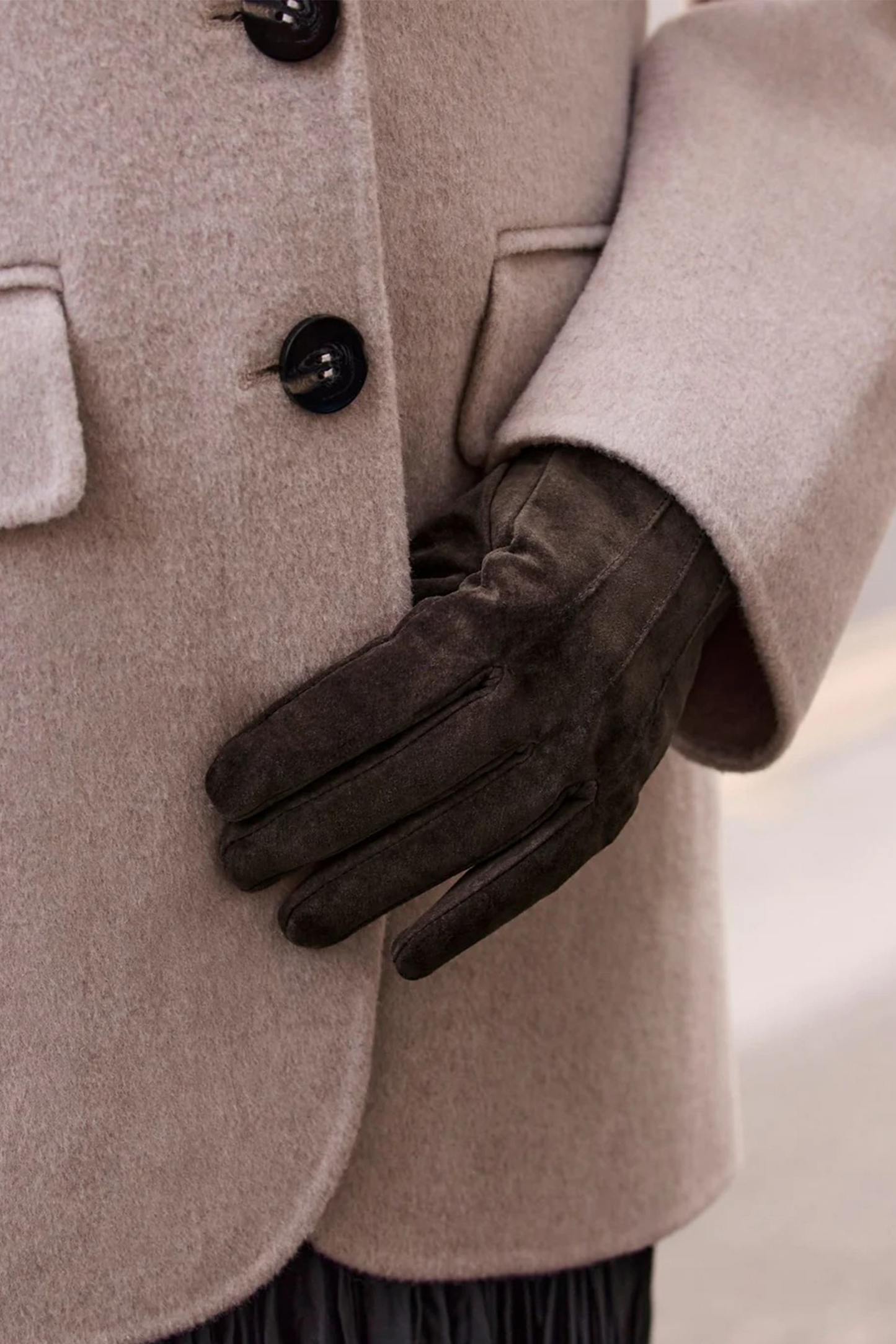 Brown Suede Gloves