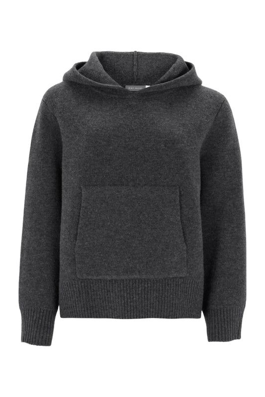 Dark Grey Knit Hoodie