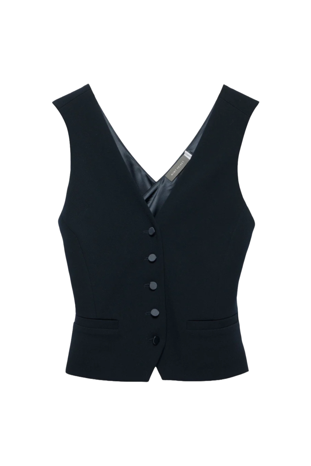 Navy Cross Back Waistcoat