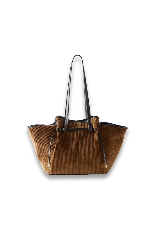 Echo Tan Corduroy Shoulder Bag