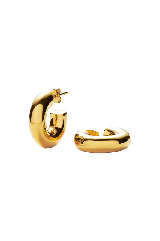 Chubby Tunnel Small Hoop Earrings in Gold