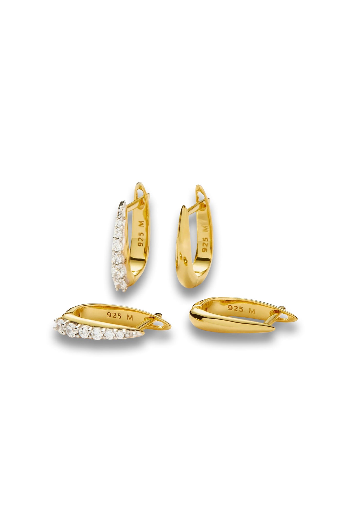 Claw Pave Huggies Earring Set