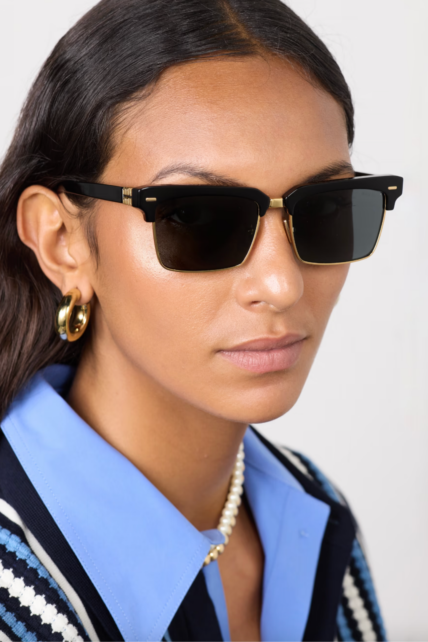 Square-Frame Acetate And Gold-Tone Sunglasses