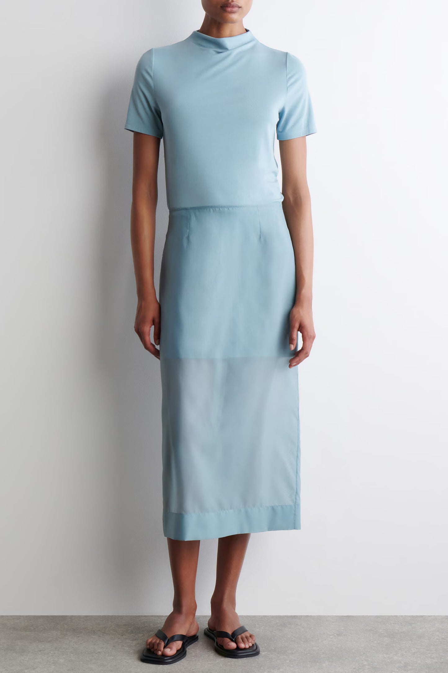 Sheer Column Skirt