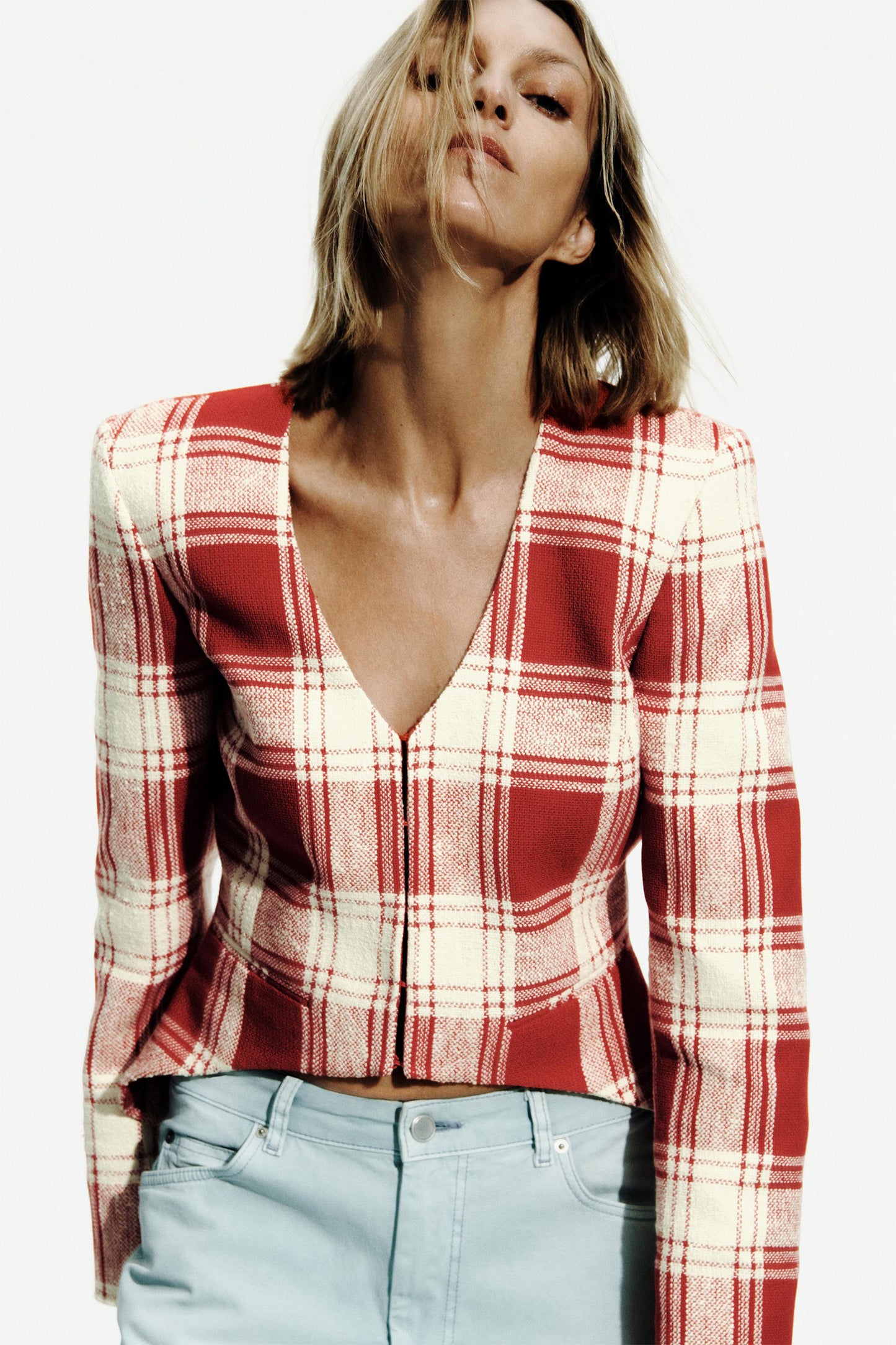 Fitted Check Jacket