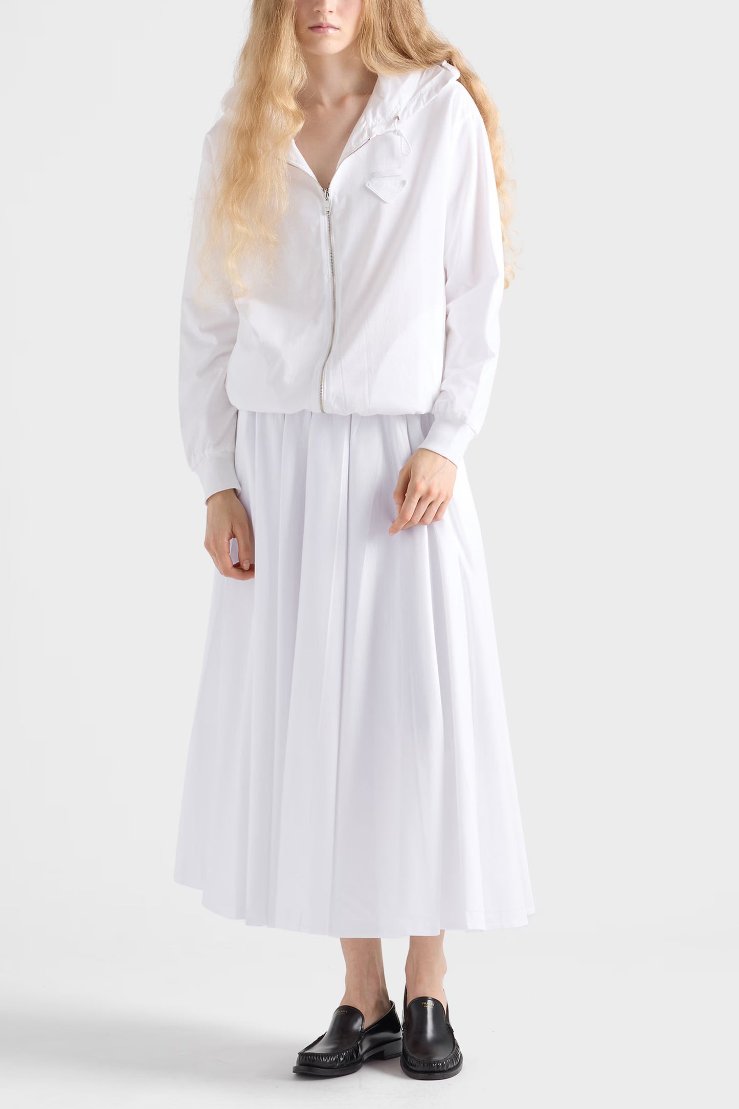 Reversible cotton jersey and Re-Nylon circle skirt