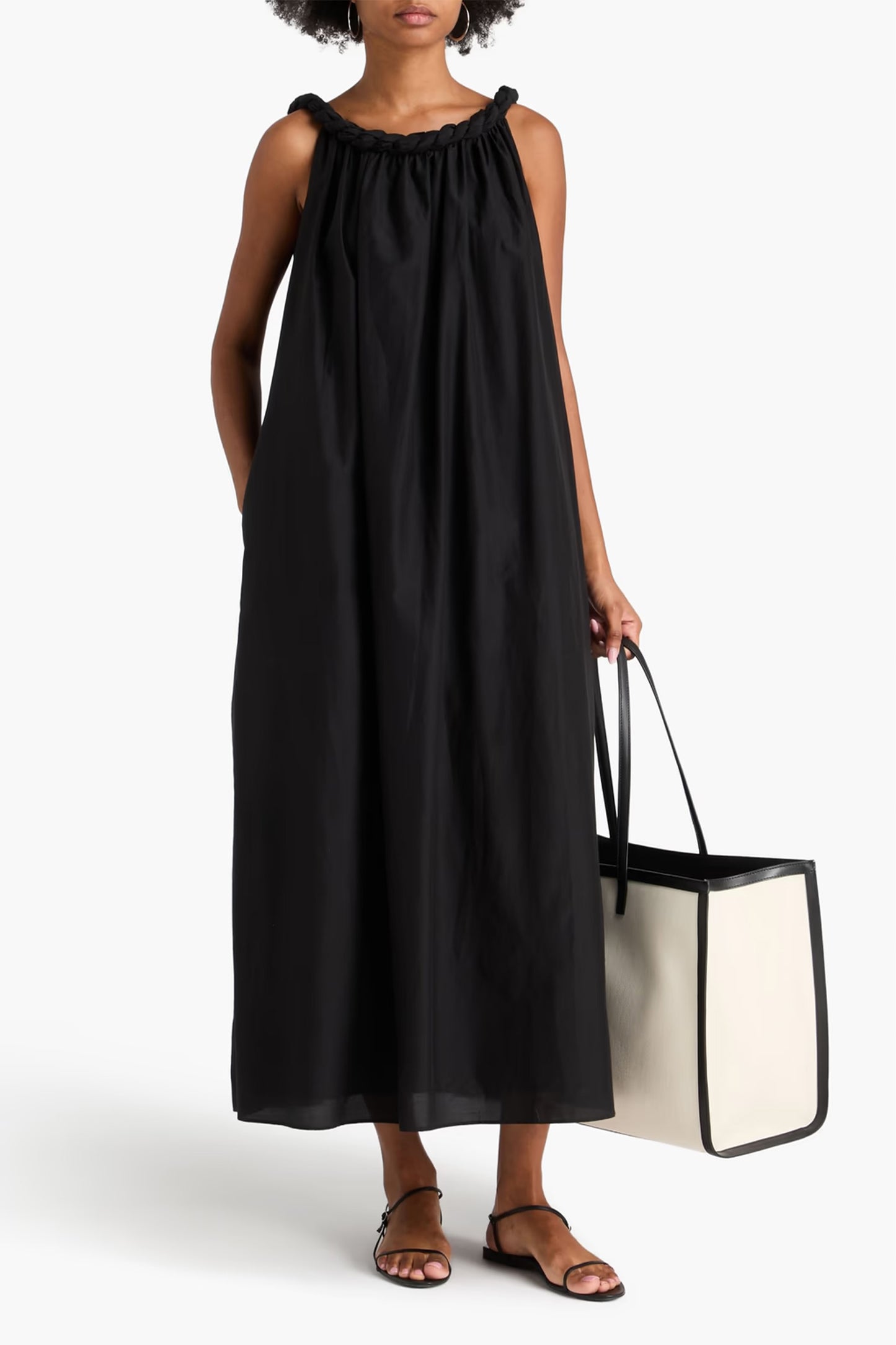 Kika Cotton-blend Poplin Midi Dress