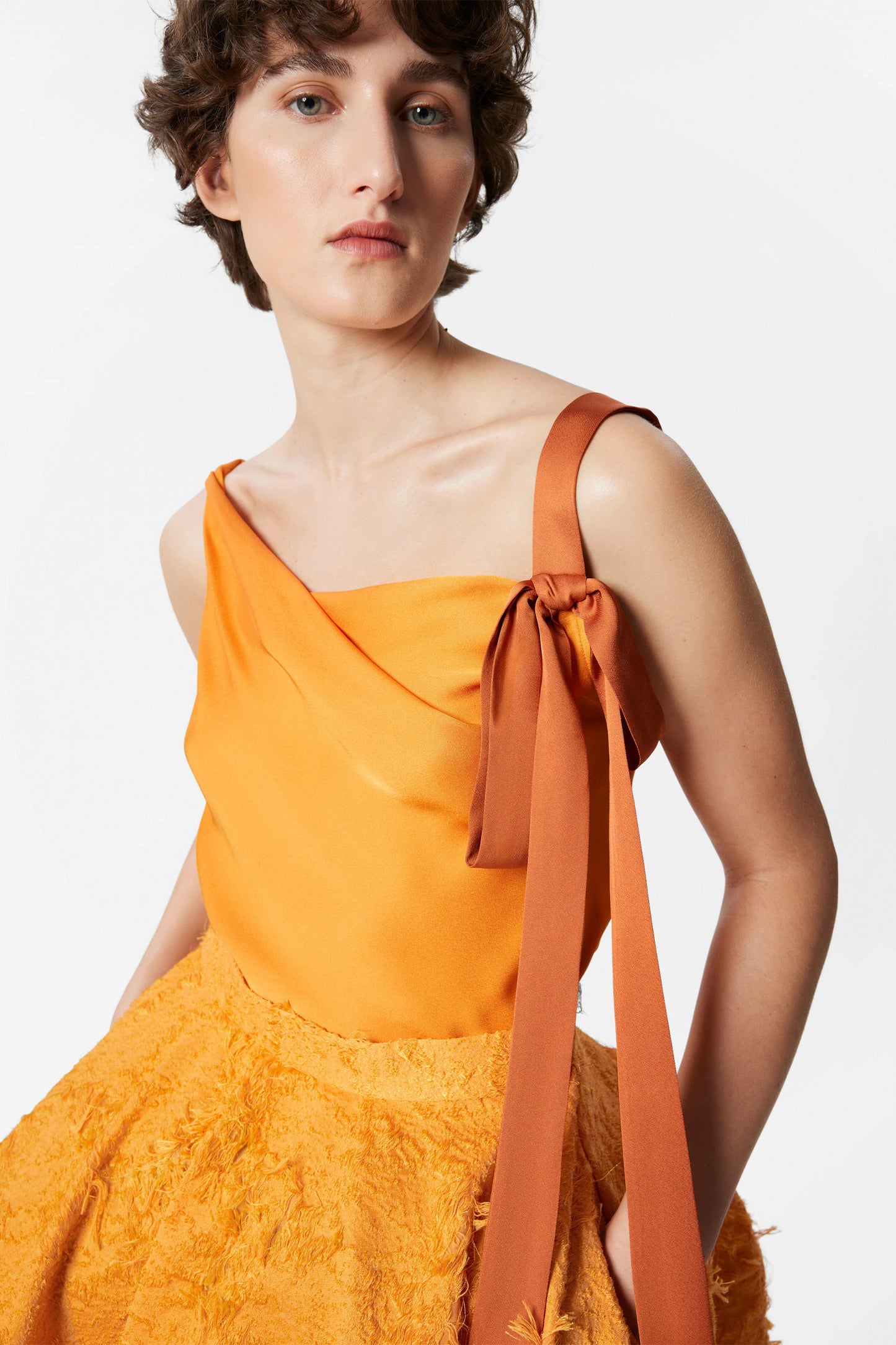 Ribbon Camisole Top Orange