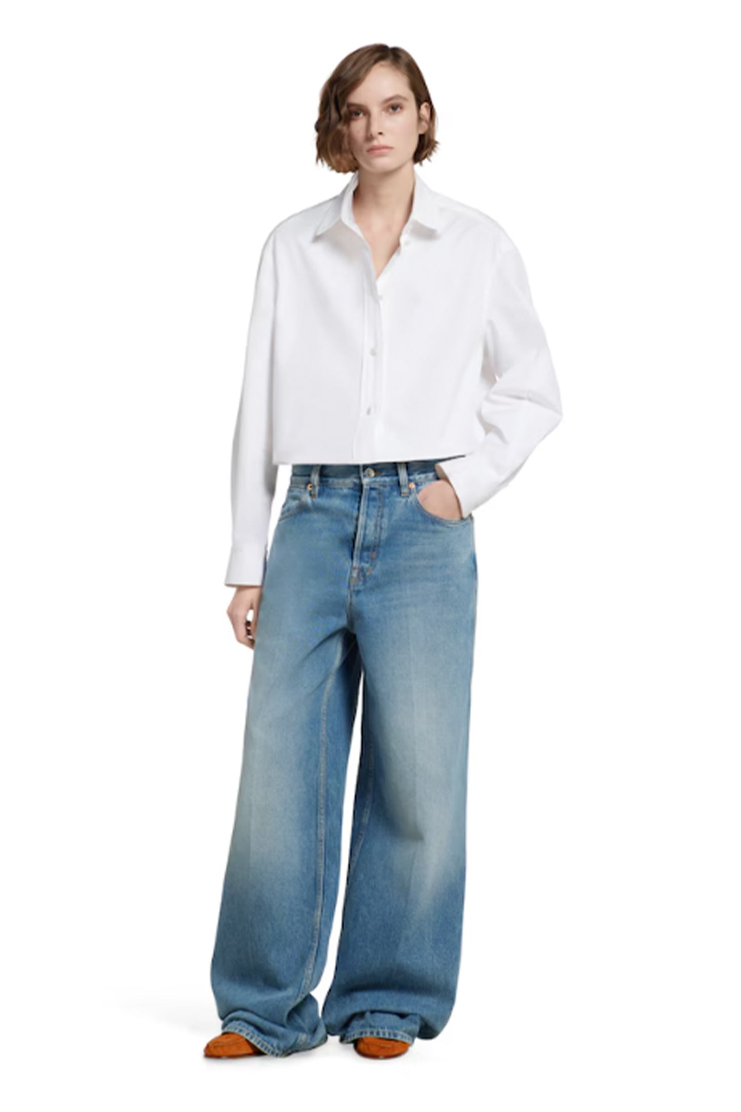Wide Leg Denim Pants