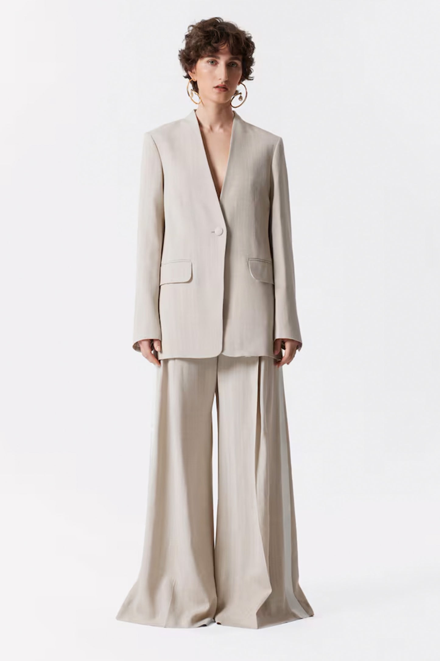 Wide Press-Crease Trousers