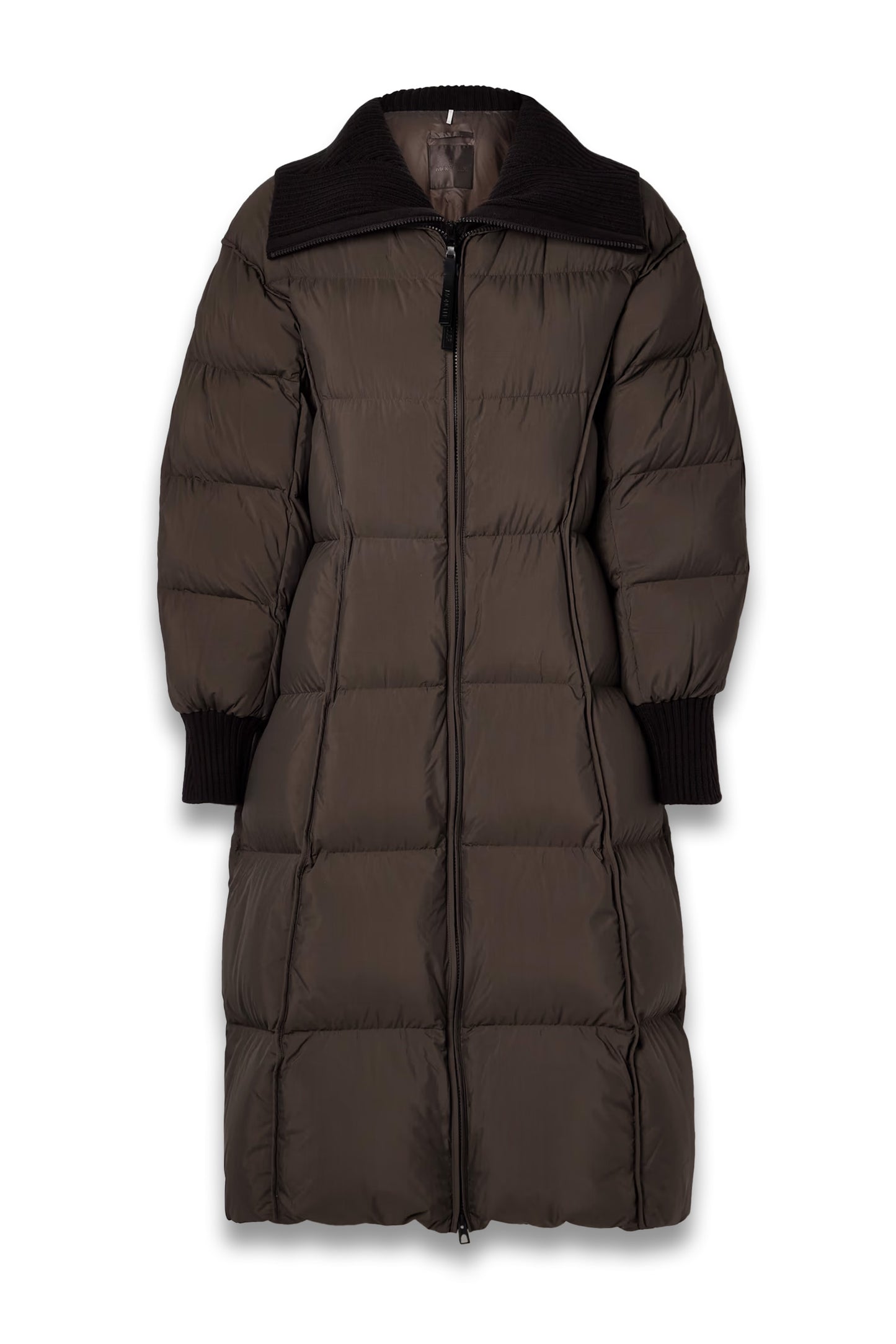 Brerelle Ribbed-knit Trimmed Quilted Shell Down Coat