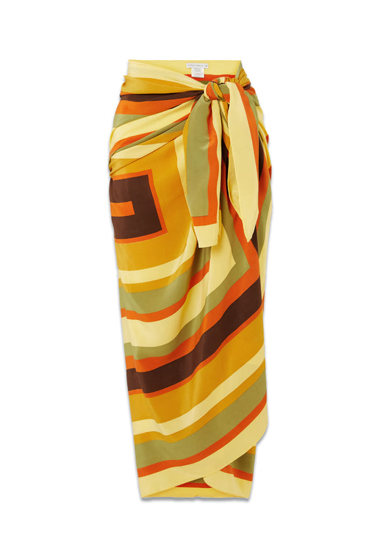 Monikh Fátima Printed Silk-crepe Pareo
