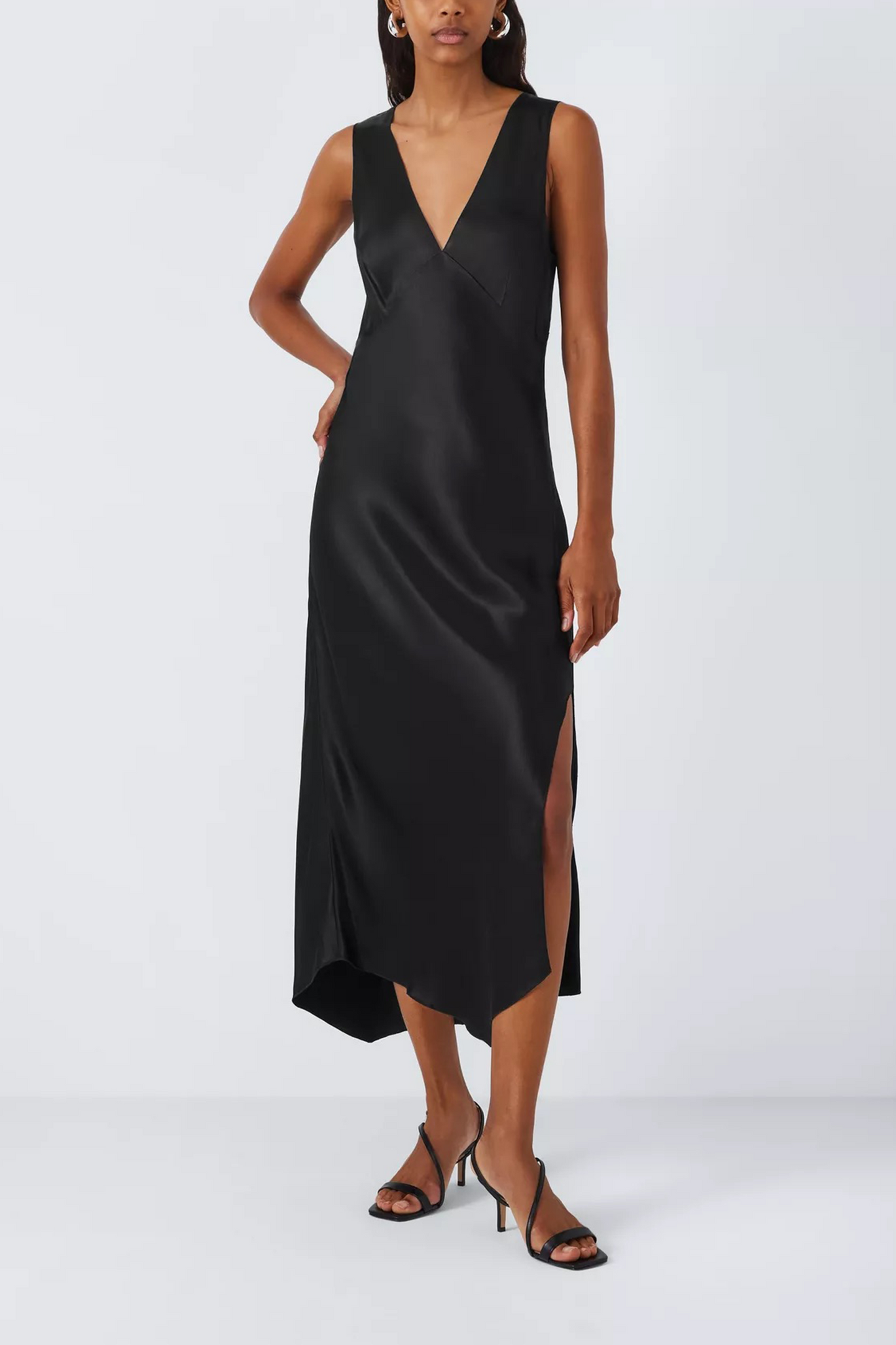 Monique Slip Dress, Black