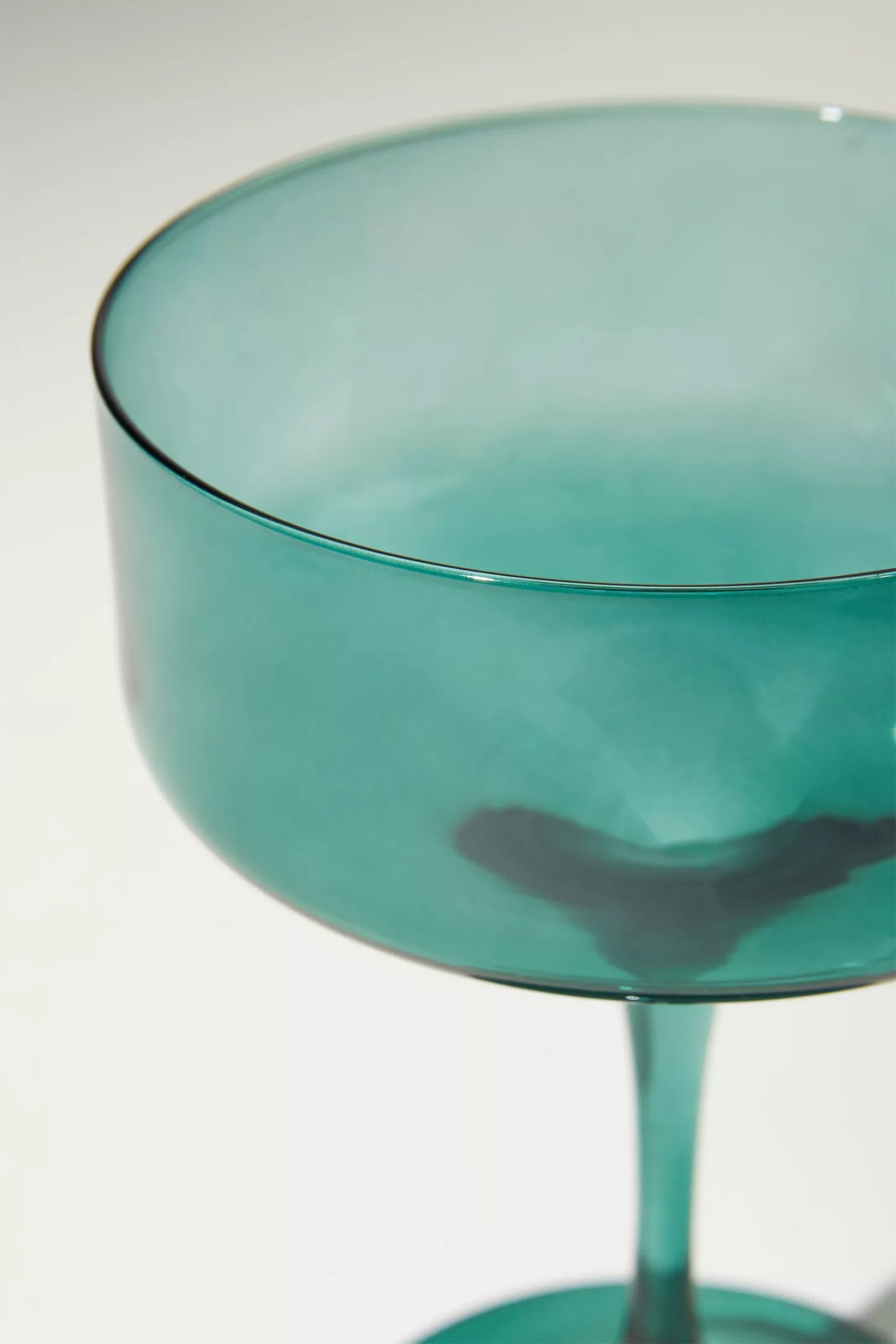 Morgan Turquoise Coupe Glasses, Set of 4