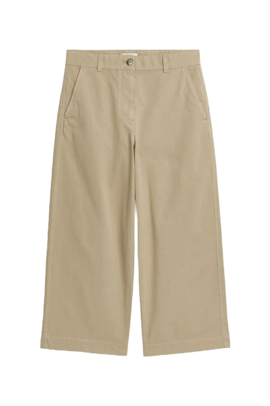 Cropped Cotton Linen Chinos