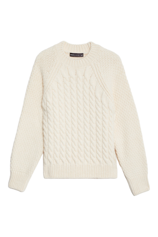 Cable Knit Crew Neck Jumper