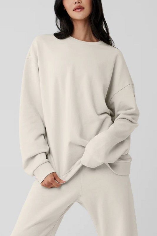Cream Chill Crew Neck Pullover