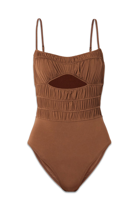 + NET SUSTAIN Keepsake Ruched Cutout Stretch-ECONYL® Swimsuit