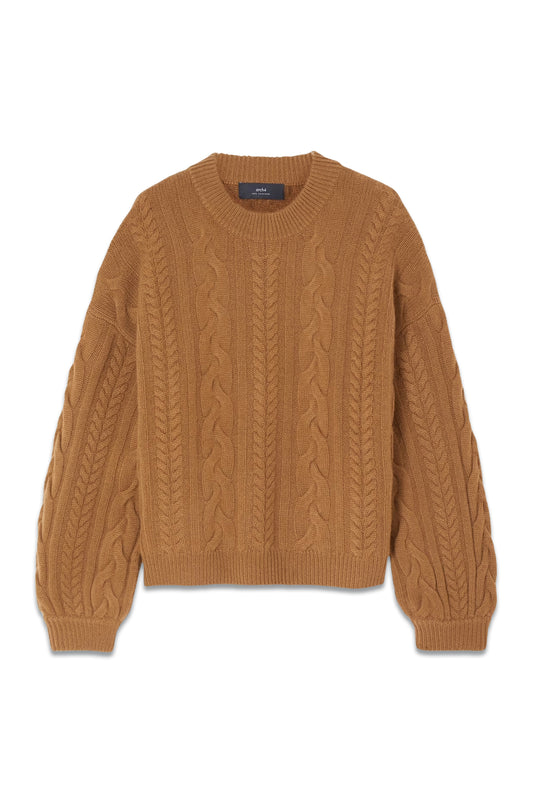 + NET SUSTAIN Marina Cable-knit Cashmere Sweater