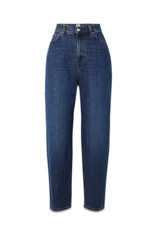 + NET SUSTAIN High-rise Tapered Organic Jeans