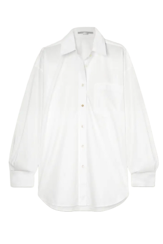 + NET SUSTAIN White Organic Cotton-Poplin Shirt