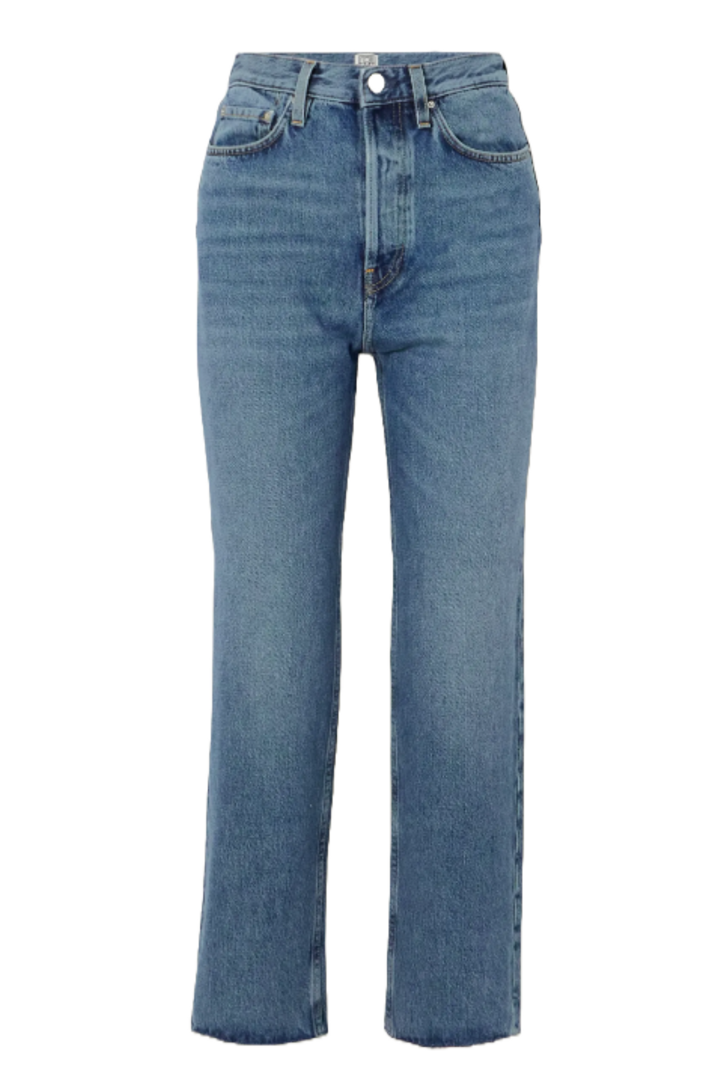 + NET SUSTAIN Mid Denim Classic Cut High-rise Straight-leg Organic Jeans