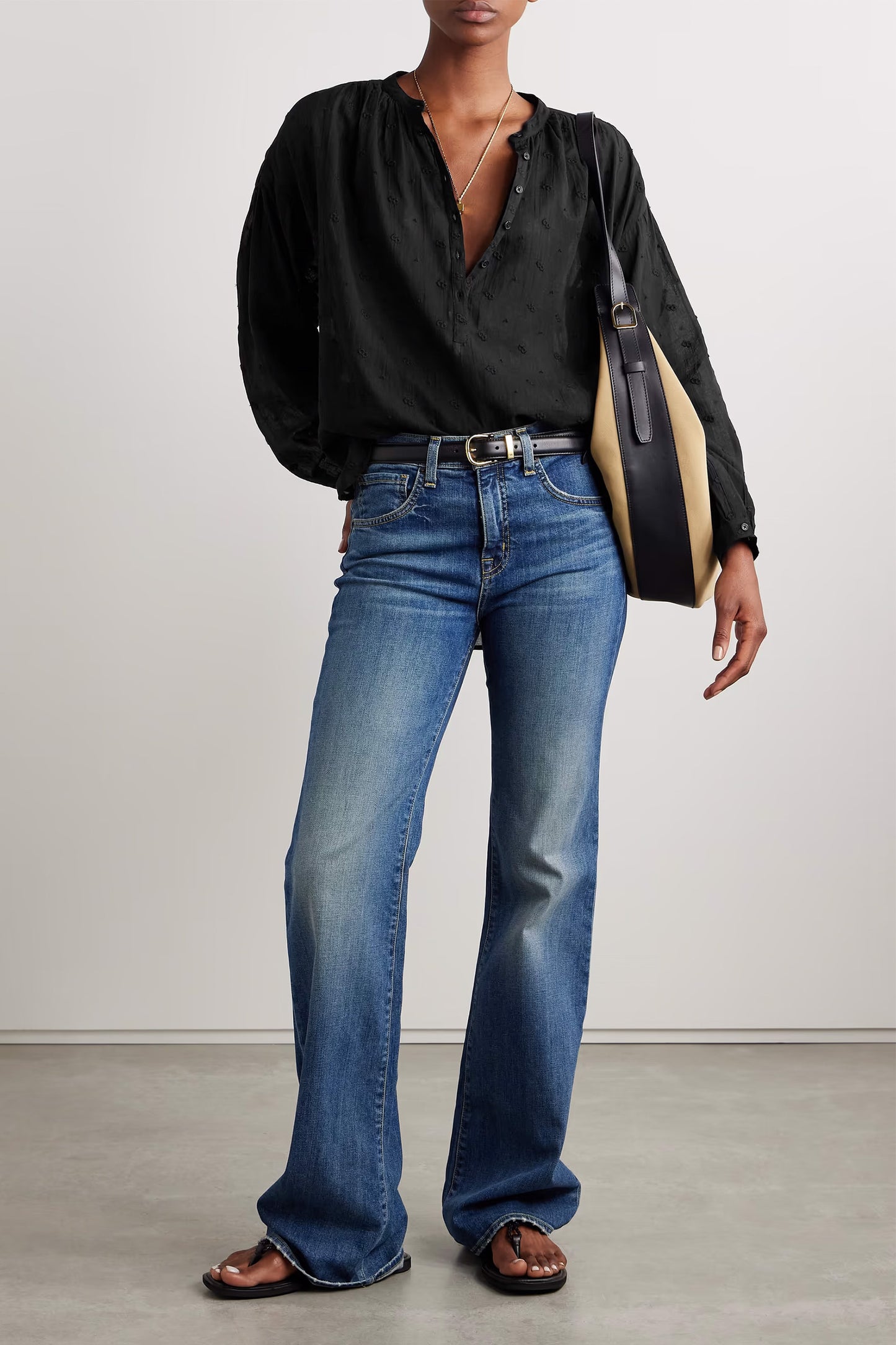 Neville Embroidered Cotton-Voile Blouse