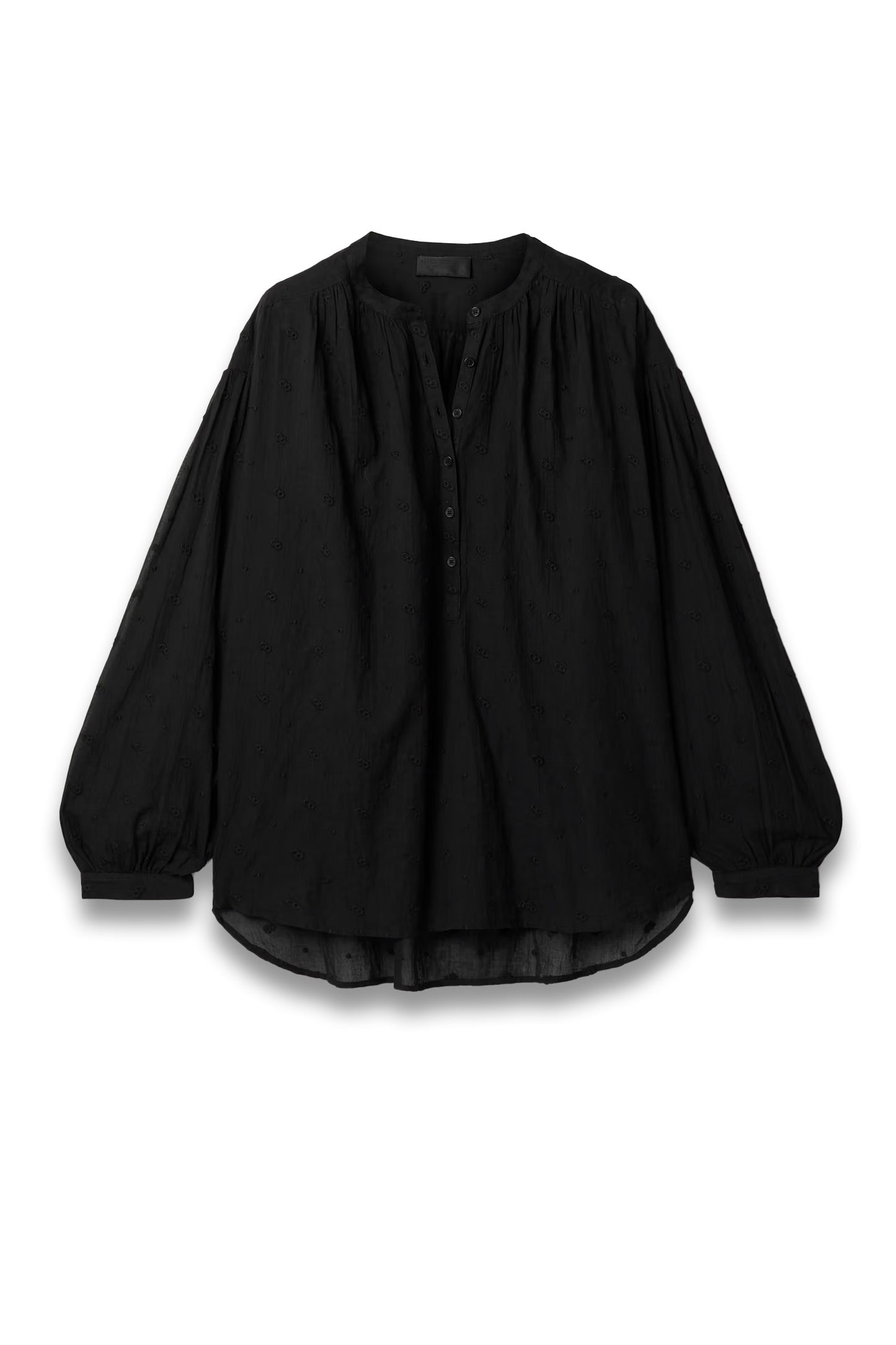 Neville Embroidered Cotton-Voile Blouse