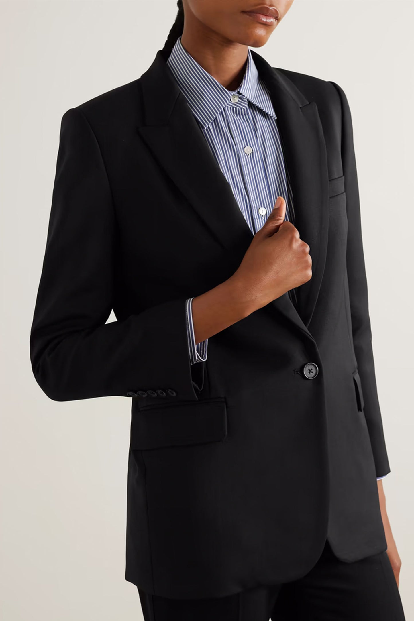 Diane Stretch-Wool Twill Blazer