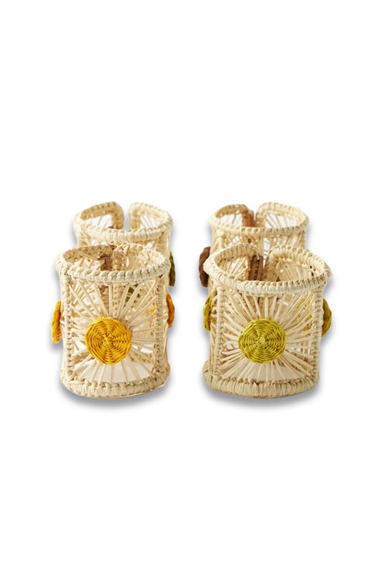 Set of Four Iraca Napkin Rings