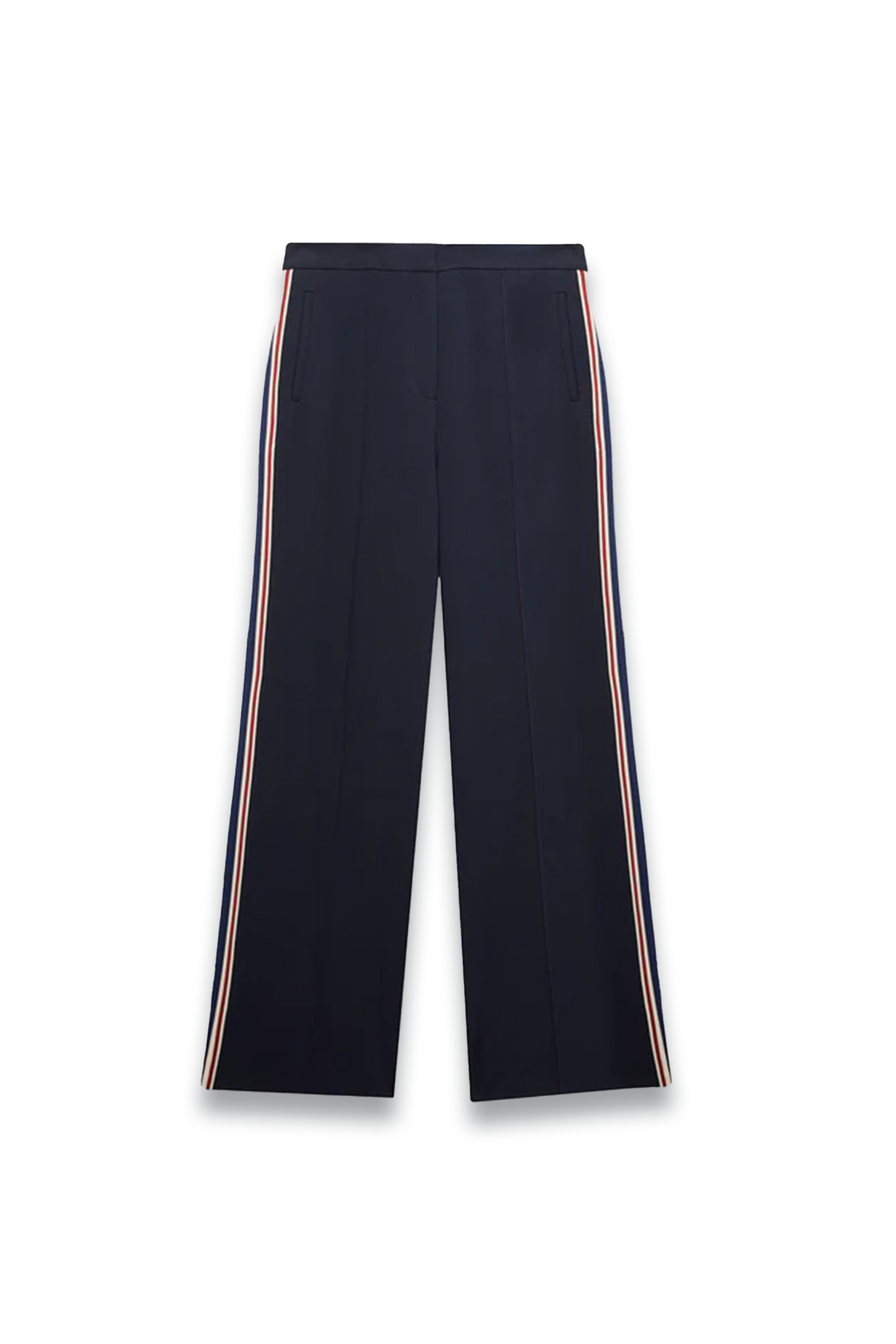 Navy Contrast Side Stripe Trousers
