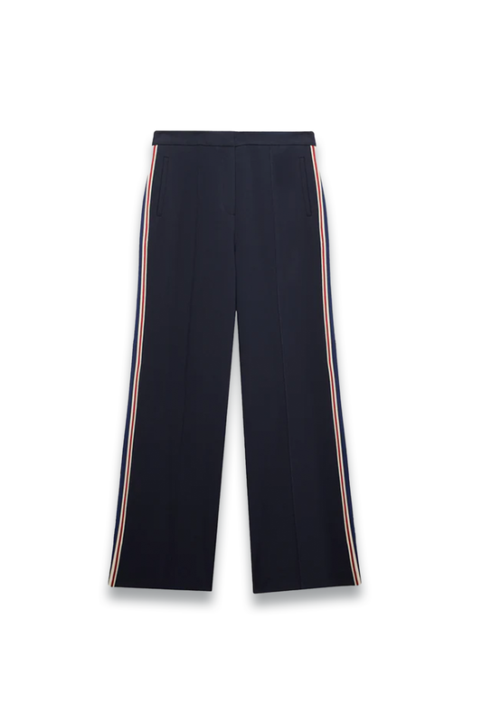 Navy Contrast Side Stripe Trousers