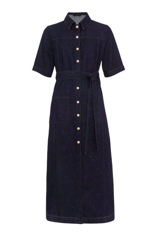 Navy Sonny Denim Midi Dress
