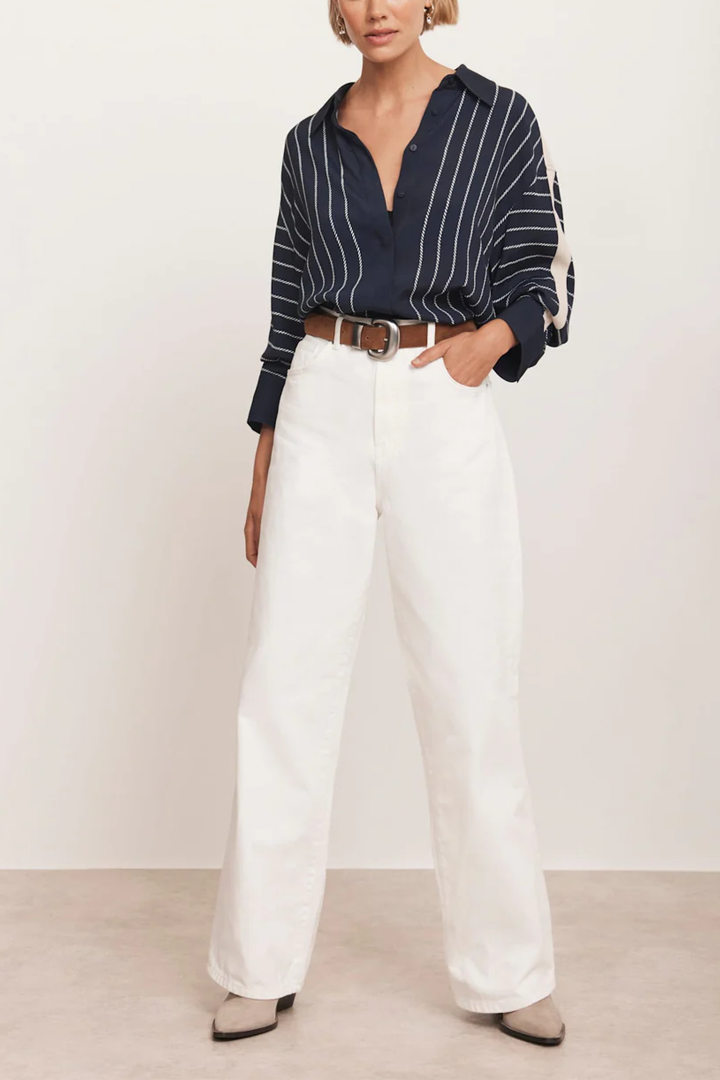 Navy Striped Shirt