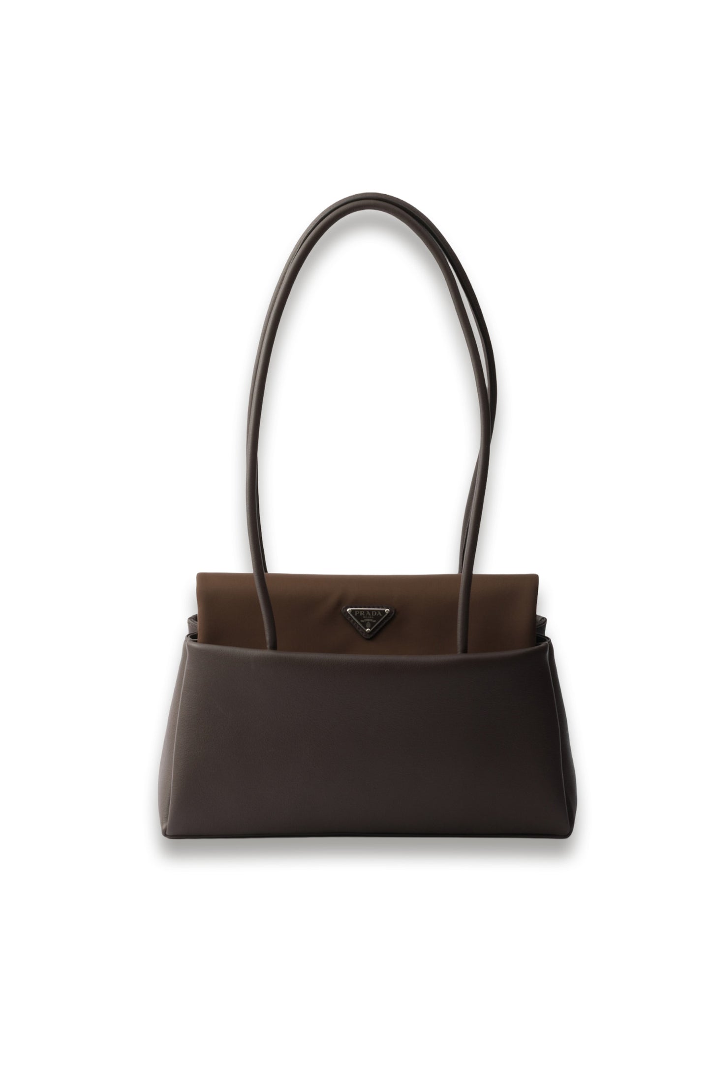 Prada Passage medium leather bag with Re-Nylon flap