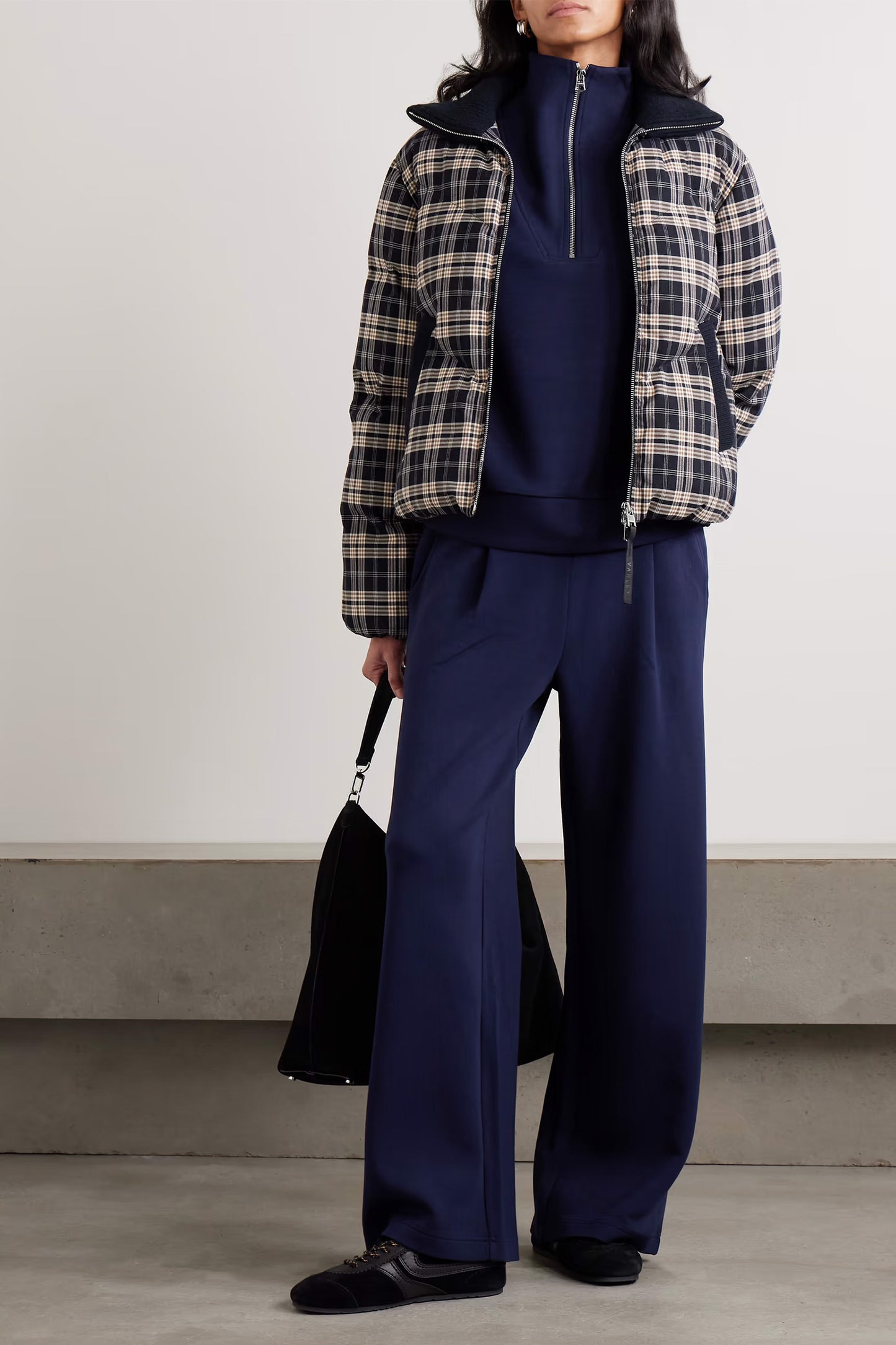 Bryony Ribbed Knit-trimmed Quilted Checked Ski Jacket