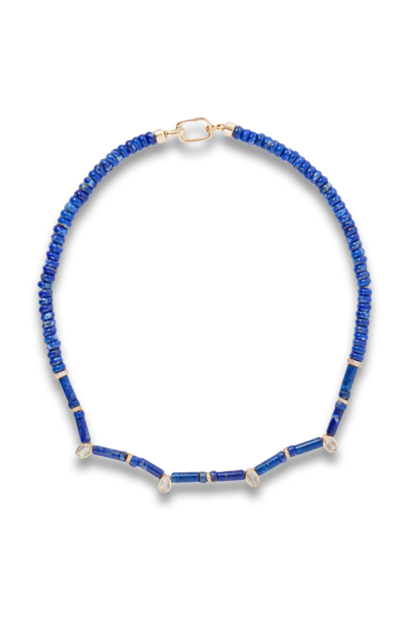 Lapis Lazuli And Crystals Beaded Necklace