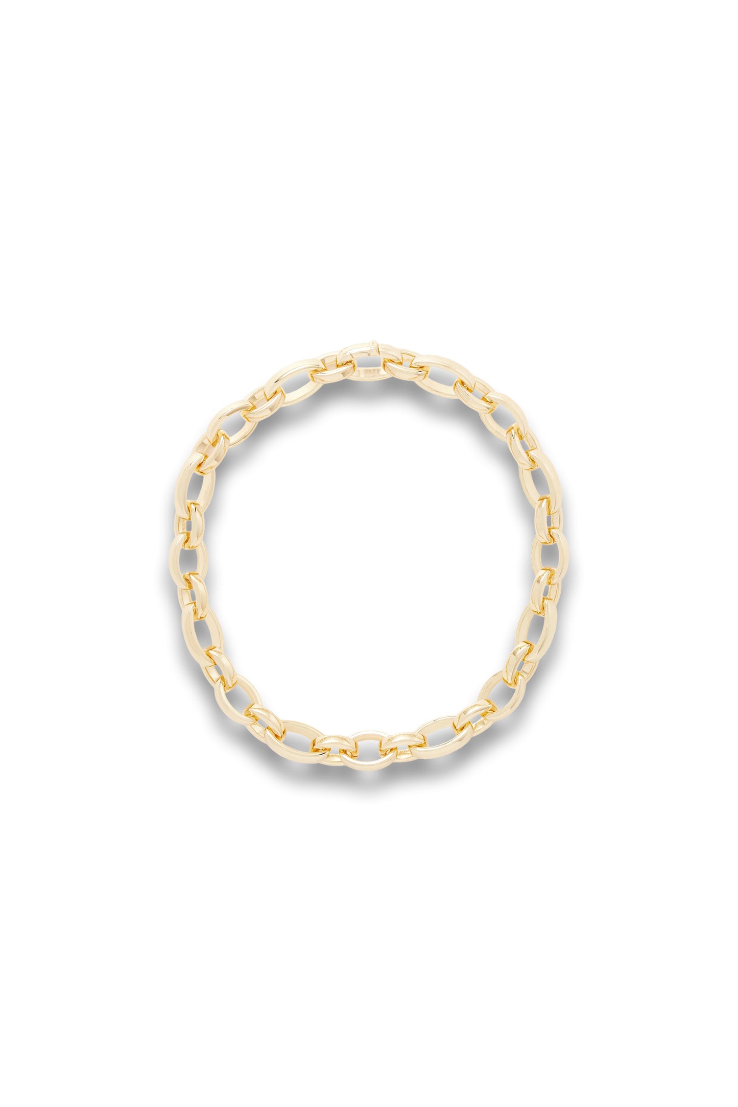 Puffy Gold-tone and Crystal Necklace