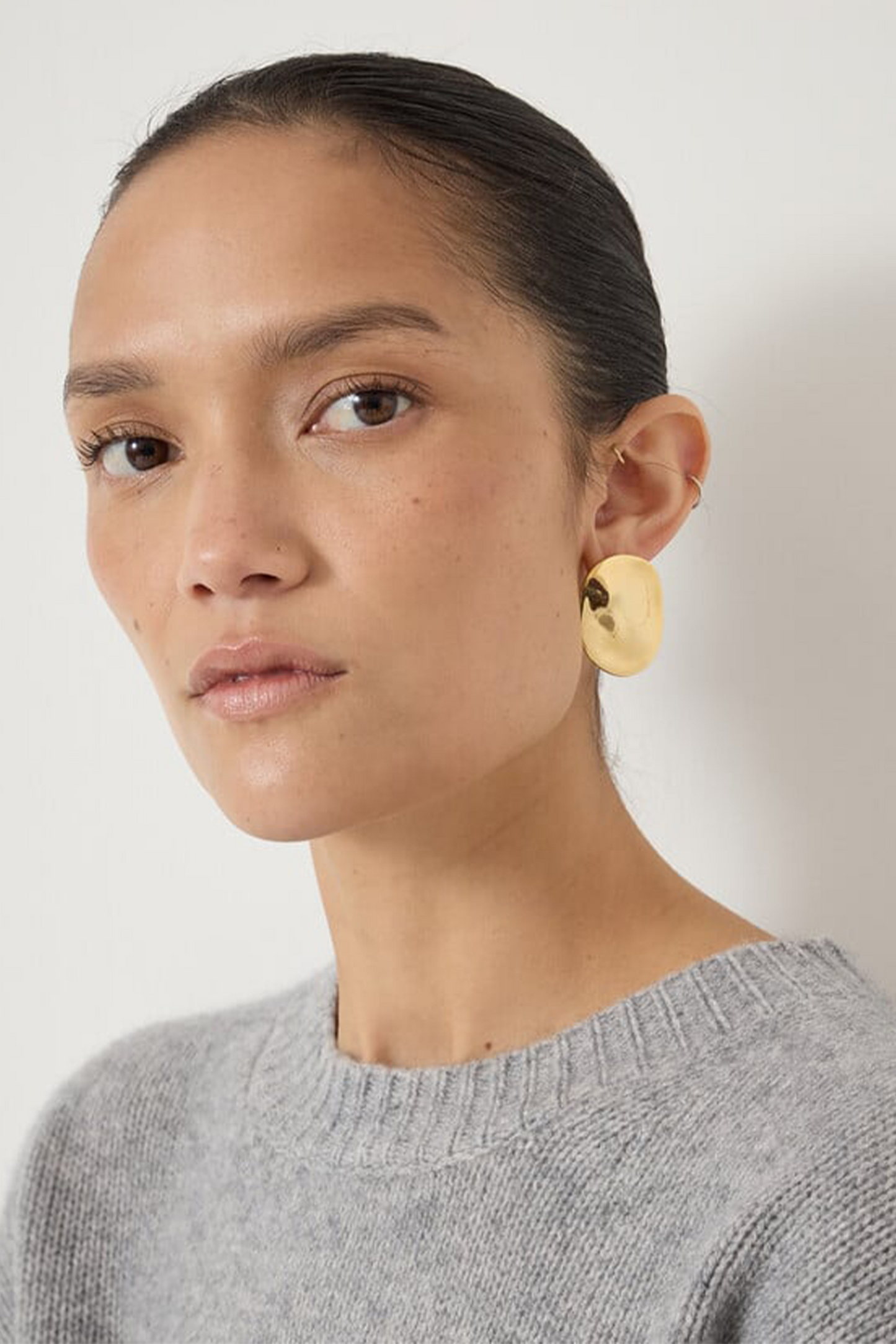 Jett Oversized Organic-shaped Earrings