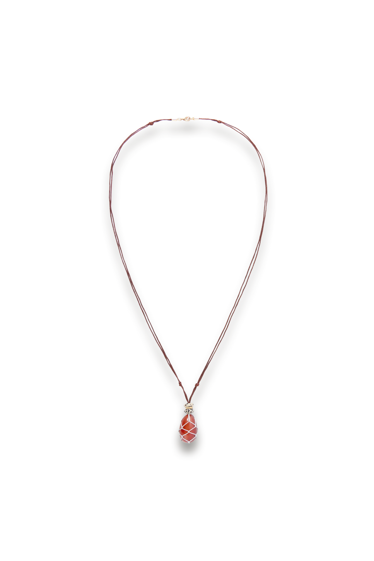 The Net Stone Carnelian Pendant Necklace