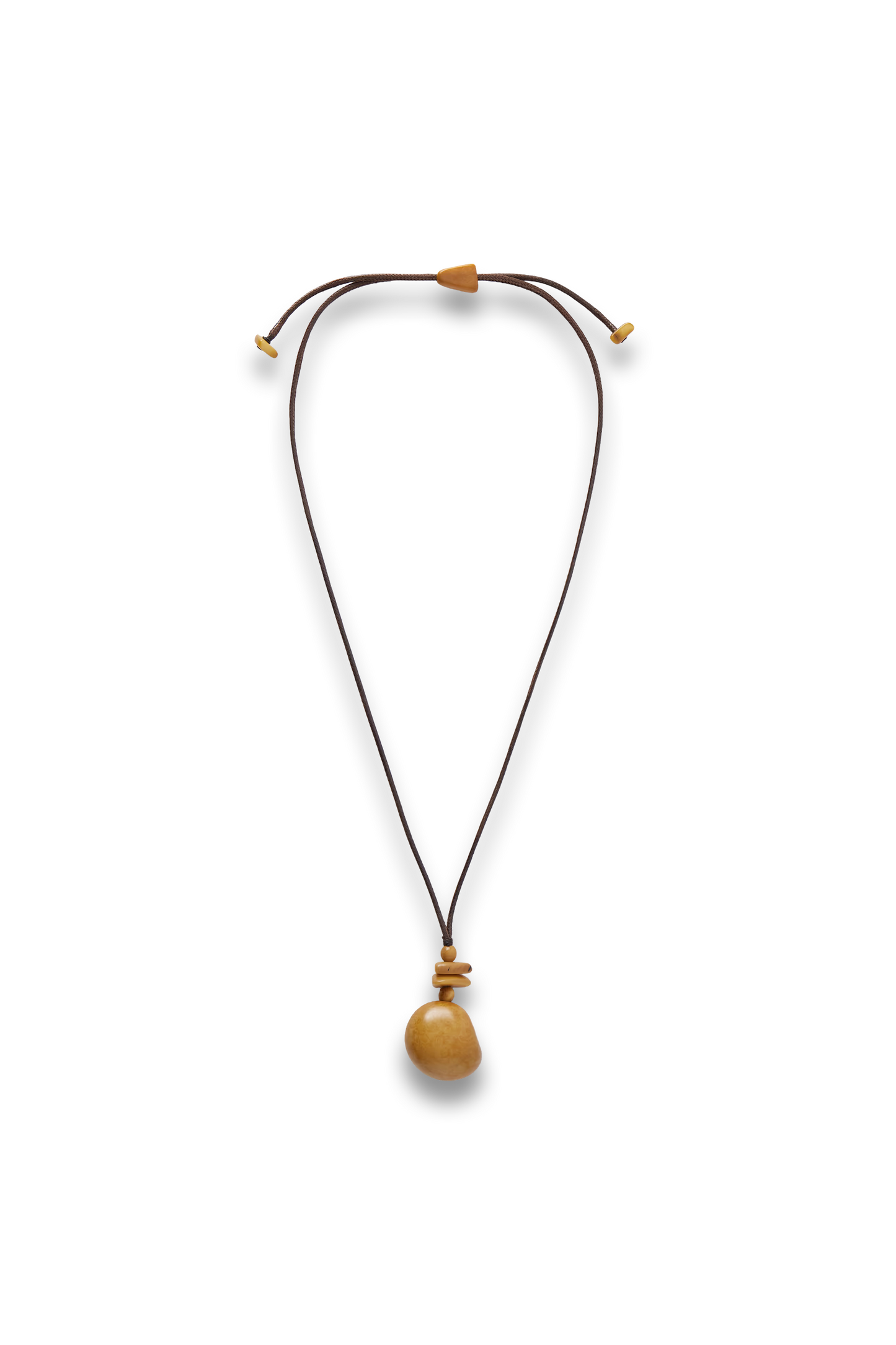 The Pendant Tagua and Leather Necklace