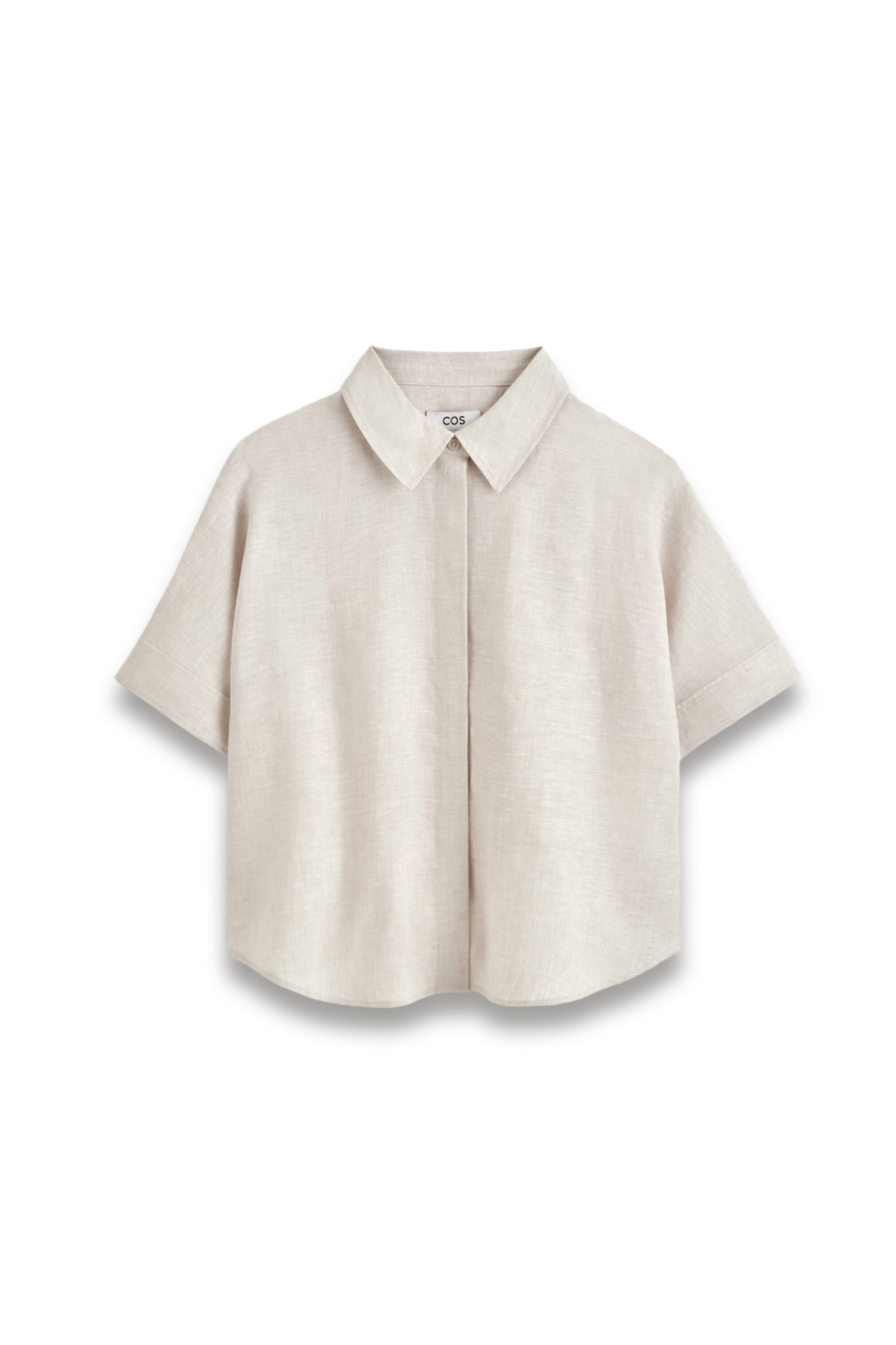 OVERSIZED SHORT-SLEEVED LINEN SHIRT