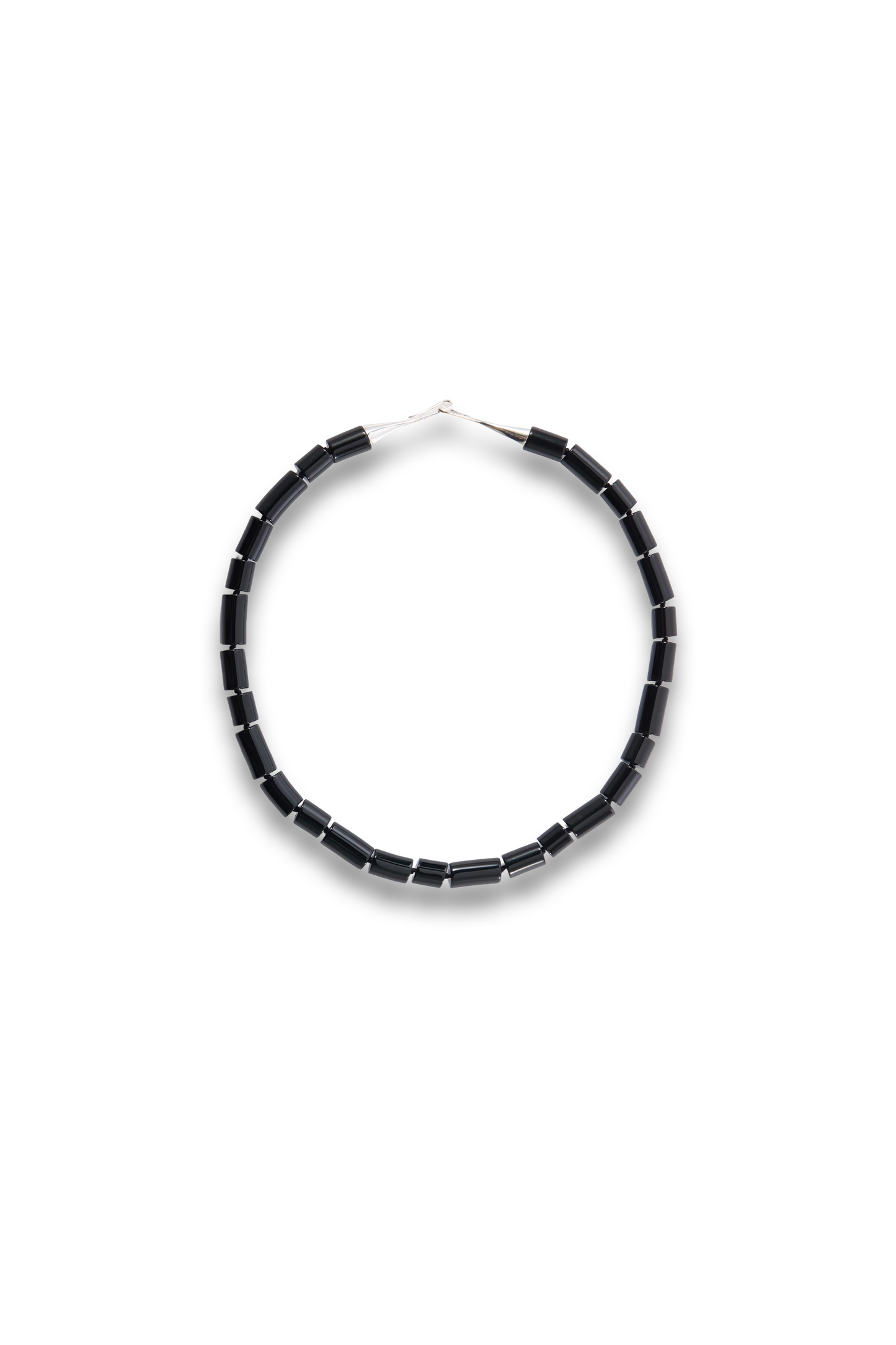 Sadie Sterling Silver Onyx Beaded Necklace