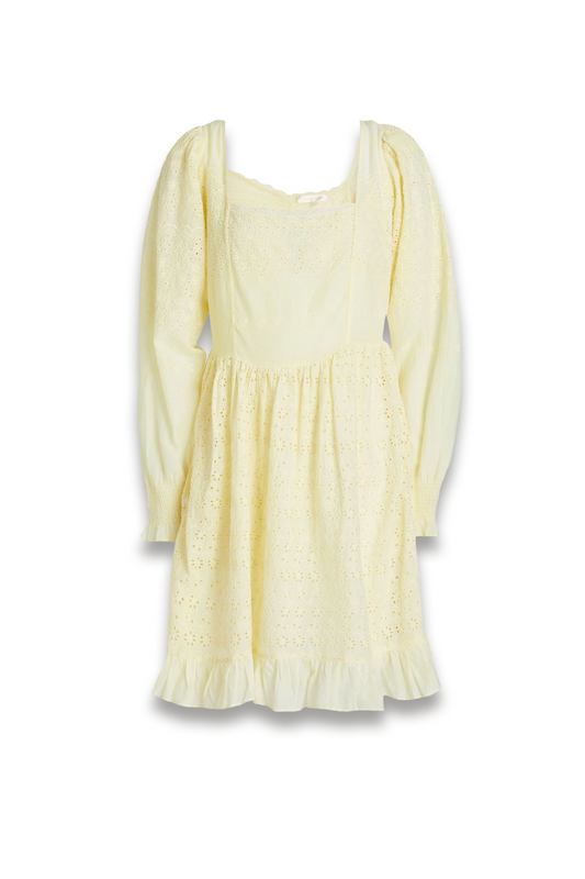 Lina ruffled broderie anglaise cotton mini dress