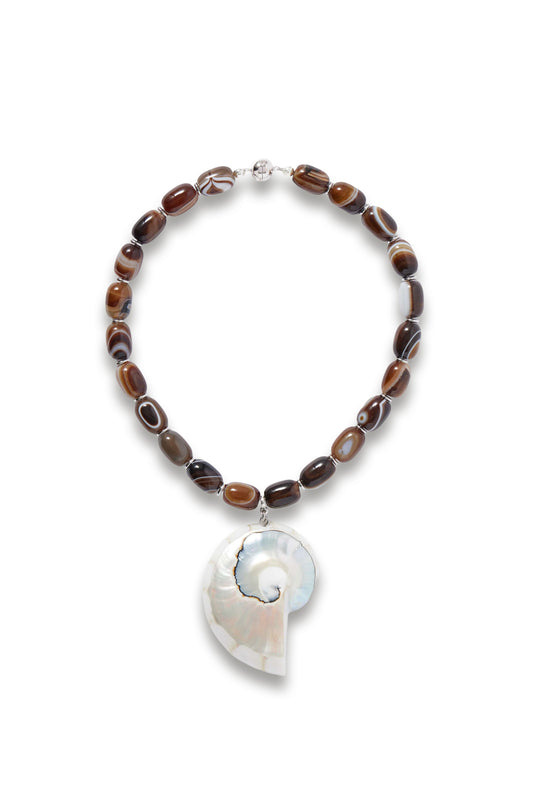 Firenze Silver-tone, Resin and Shell Necklace
